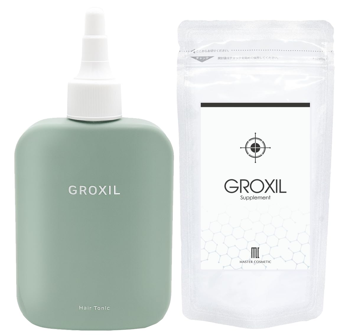 Amazon | GROXIL (グロキシル) ヘアトニック (1本) ＋ サプリメント (1